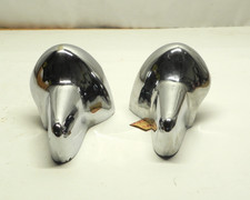 Vintage 1957 Ford Victoria Custom Fairlne Pair Of Front Bumper Guards Pre-owned