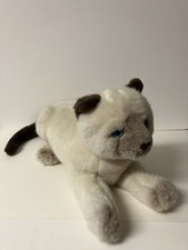 Dakin Applause Anna Siamese Cat Kitten Plush Realistic Blue Eyes CLEAN