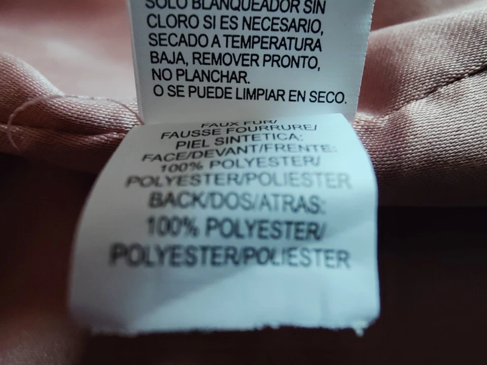 Lucky Brand女式XL粉色泰迪熊人造毛皮剪绒外套  — 第 3/4 张图片