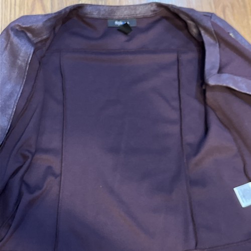 Style & Co. Purple Faux Suede Zip Jacket PS - Picture 7 of 9