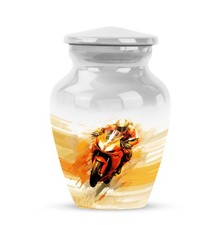 Bike Urn Ashes Holder 3 Inch Small Urns for Human Ashes Memorial Cremation Box