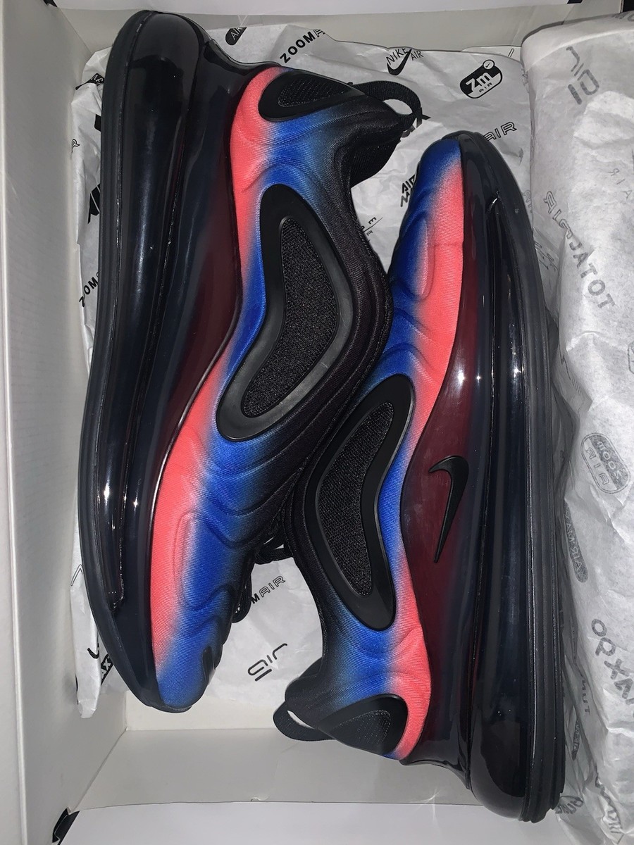 Size 11 Nike Air Max 720 Black Racer Blue Crimson for sale