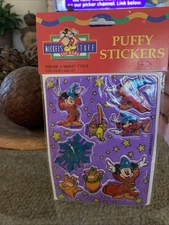 Mickeys Stuff For Kids Puffy Stickers 210613 Rare Disney Hippos Broom Wizard