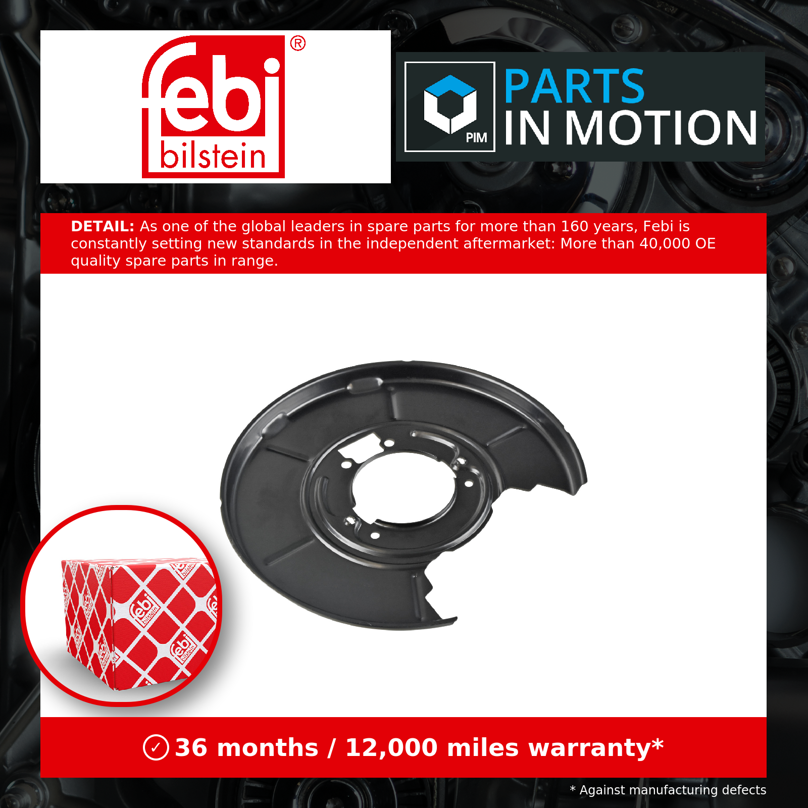 Brake disc cover Rear Axle Right 171540 FEBI BILSTEIN for BMW 3 3 Coupe Z4 Coupe - Image 7