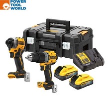 DeWalt DCK2050H2T-GB 18v XR Powerstack Twin Kit Hammer Drill Driver & Impact ...