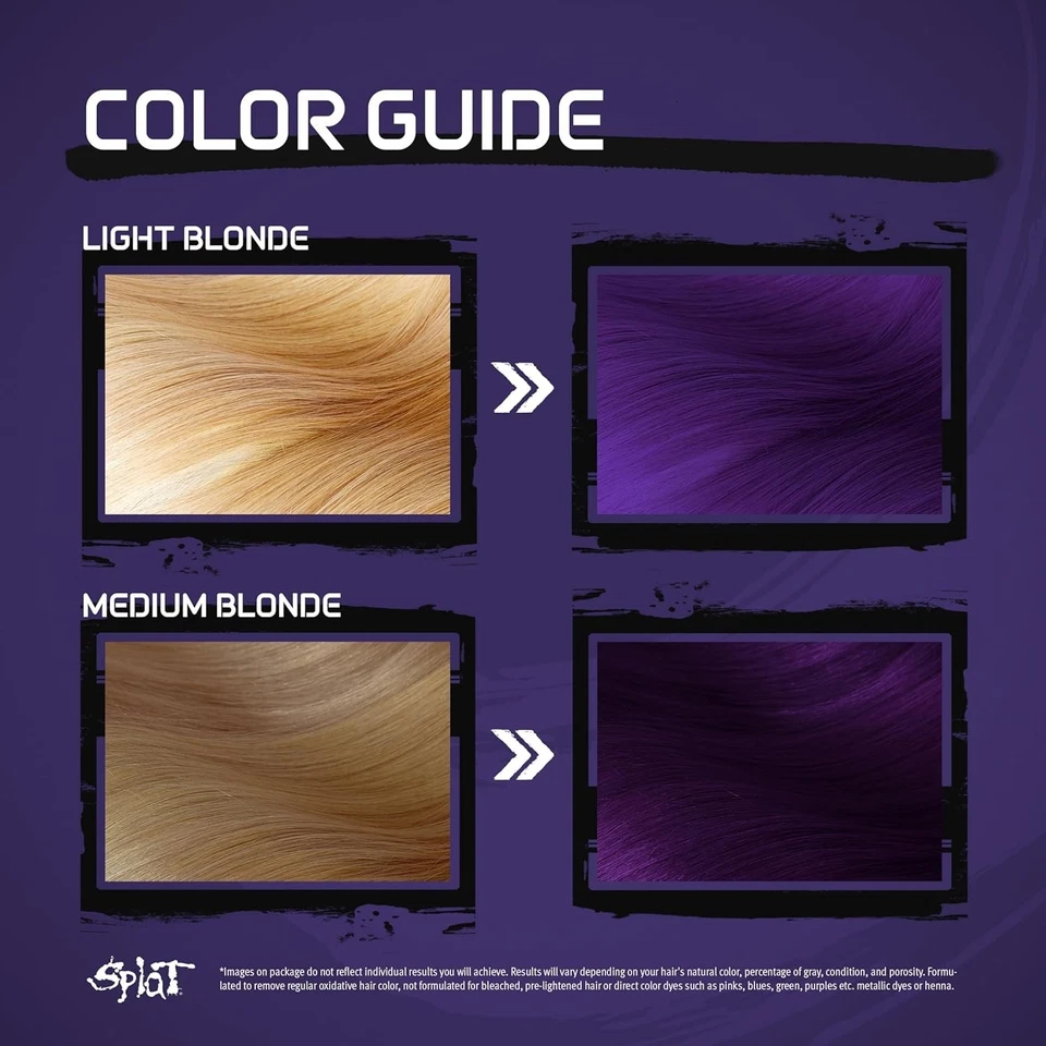 Kit Completo de Tinte para Cabello PÚRPURA Splat Rebellious PÚRPURA APASIONADO Foto 4 de 4