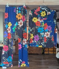 JOHNNY WAS Pajama Set, Blue Floral sz. Extra Small