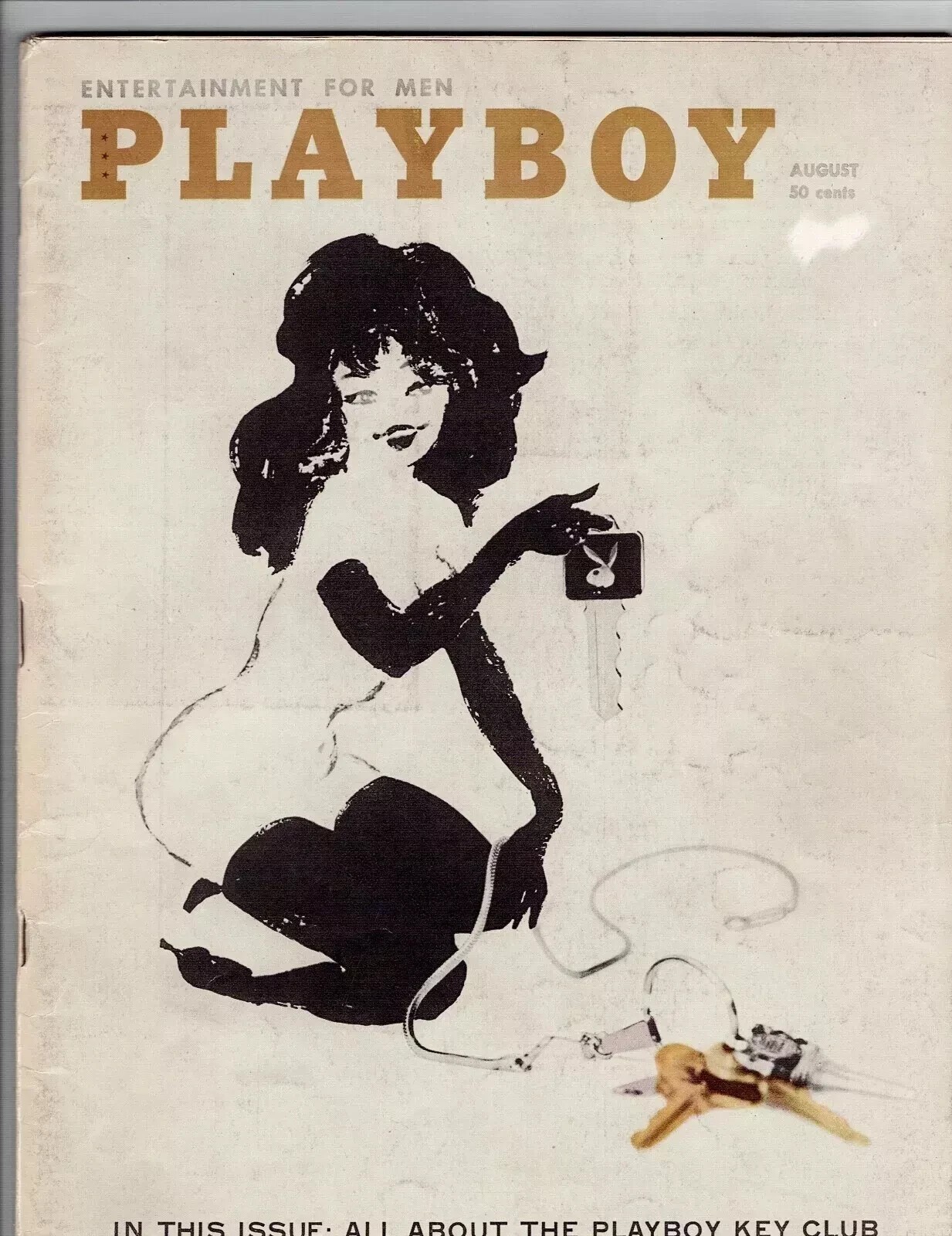Vintage Playboy Magazine August 1960 Complete With Centerfold