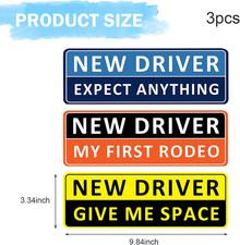 3PCS Student Driver Magnet, Student Driver Stickers Magnet for Car, Funny Phr...