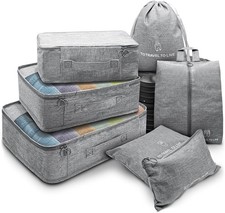 7 Set Packing Cubes for Travel, Traveling Organizer Bags for Luggage