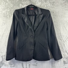 Silvergate Blazer Women s S Black w/ Contrasting Satin Semi Formal