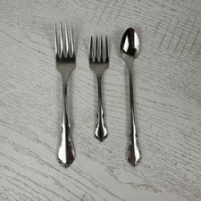Oneida Toddletime Youth Flatware Set 3 Pieces Small Fork, Bigger Fork And Spoon