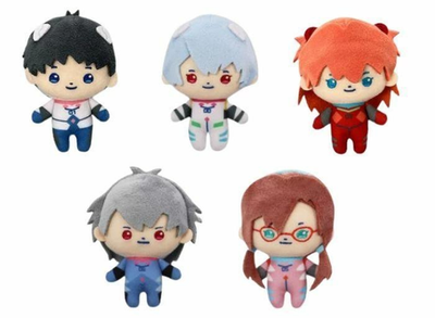 Evangelion EVA POCKET Plush Toy Mascot complete Set of 5 Furyu