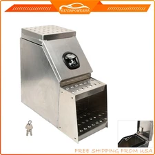 25"x 28"x12" Aluminum Side Mount Truck Saddle Step Tool Box Lockable Storage