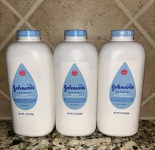 Lot of 3 Johnson's ALOE  VITAMIN E Baby Powder w/Natural Cornstarch LARGE 22 OZ