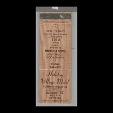 Matchbook Cover - Holiday Village Motel Oakhurst, CA