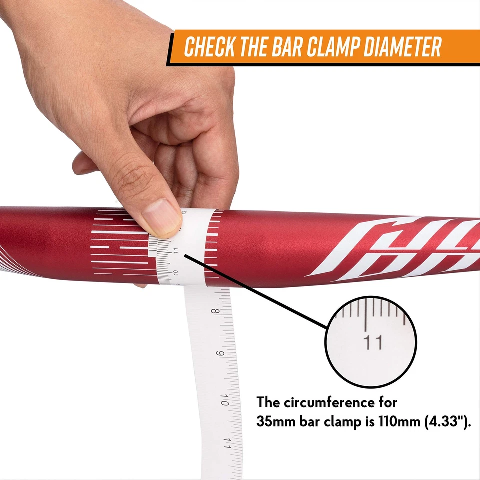 Manillar completo para bicicleta de montaña con abrazadera de barra 35 mm y ancho 785 mm, resistente y L Foto 3 de 4