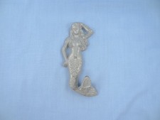 Cast Iron Mermaid Nautical Wall Decor Hook Towel Coat Hanger Gray