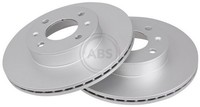 2X Bremsscheibe Vorne Abs 17725 FÜR Hyundai Kia