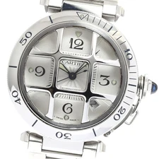 CARTIER Pasha grid W31059H3 Date Silver Dial Automatic Men's Watch_905766