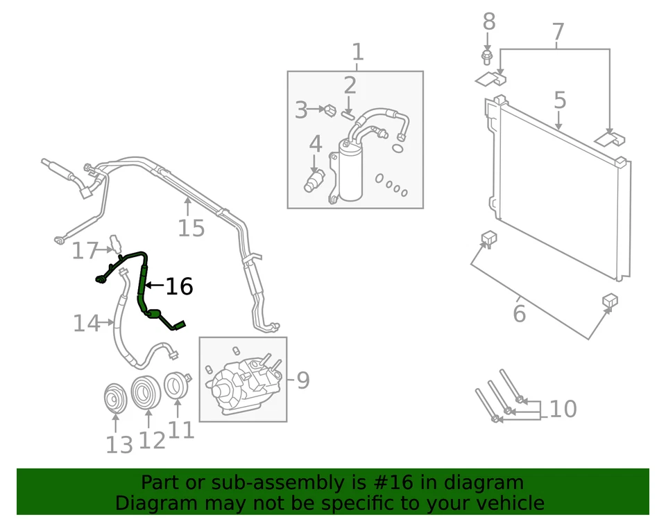 Manguera de descarga original Ford E-350 Super Duty 2021-2024 LC2Z-19972-B Foto 2 de 3