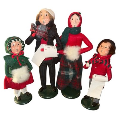 Byers Choice Christmas Caroler Mother Father Daughter Son Family Bumpy Base 1986