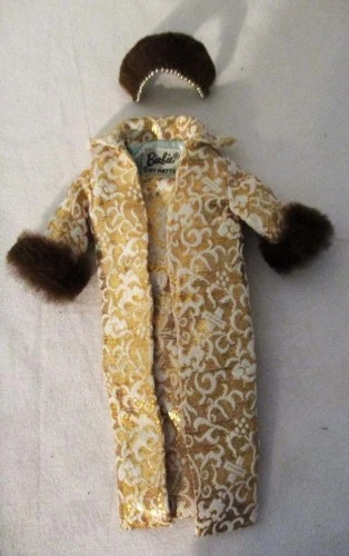 Vintage Tagged BARBIE Outfit #961 Evening Splendour Coat, Dress, Hat, & Shoes A+