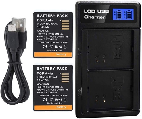 2 Pack Battery A-4a 308-10069-01 + Charger for Arlo Ultra for Arlo PRO 3 - 第 1/1 張圖片