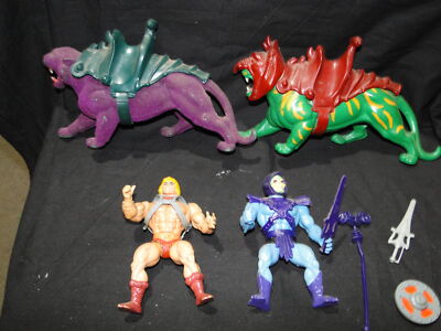 Vintage Masters Universe He-Man & Battlecat Skeletor & Panthor