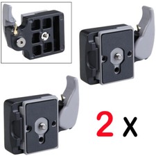 2xQuick Release Clamp Adapter Plate For Manfrotto 200PL-14 323 RC2 Tripod Z8B8