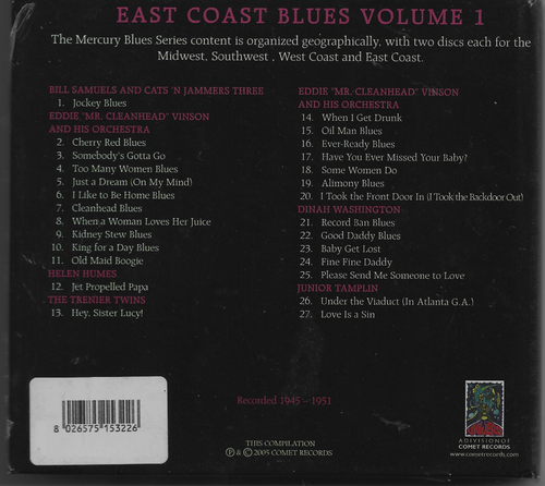 The Mercury Blues Story 45-55 East Coast Blues Vol. 1 Sealed 2CD 2005 - Picture 2 of 2