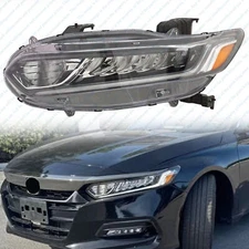 For 2018 2020 Honda Accord Halogen LED Headlight Assembly Left Driver Side