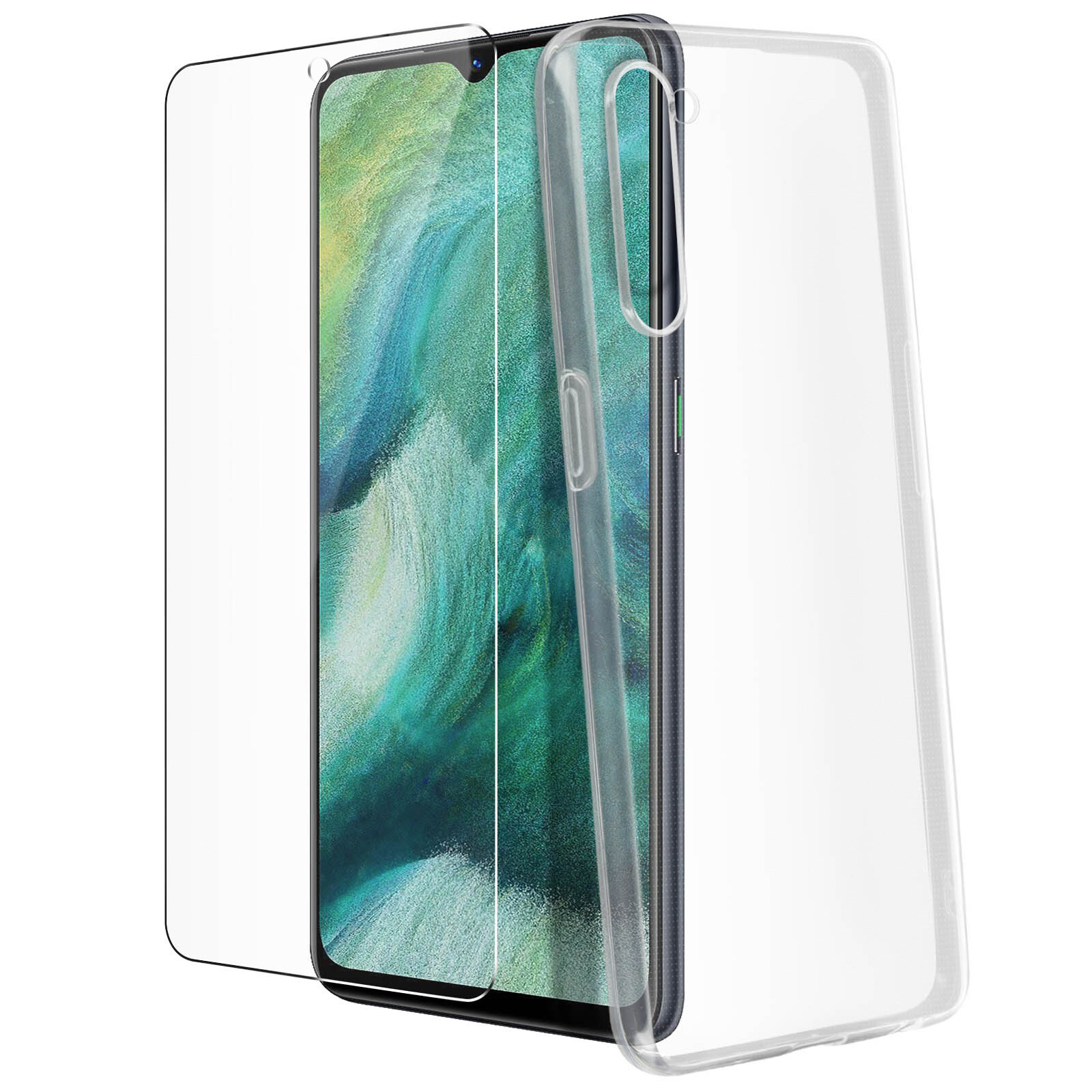 Oppo Find X2 Lite Case with 9H Tempered Glass