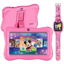 Contixo V9 7" Kids Tablet with Disney eBooks  KW1 Smart Watch Camera, 32GB