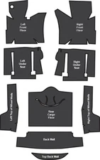 US MADE 1963-1967 Corvette Coupe Foil-Backed Under Carpet Sound Deadener Set NEW