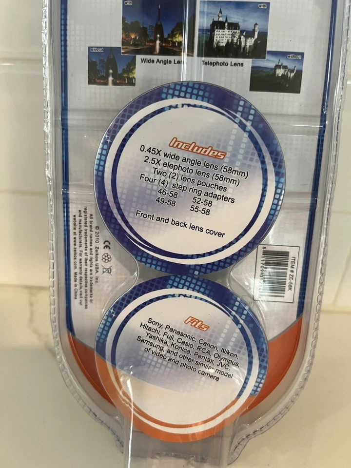 NEW 2.5x Telephoto and Wide Angle Lens Kit Infrared Compat. 46mm 49mm 52mm 55mm - Image 3 of 4