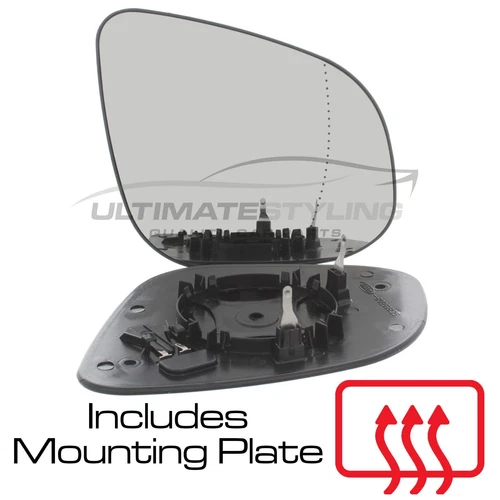 Wing Mirror Glass Fits Nissan NV250 Van 2019-2022 Aspherical Heated Drivers Side