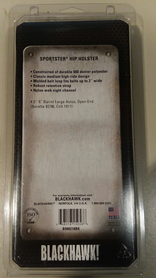 Funda de cadera Blackhawk Sportster - Talla 04 - Diestro - B990218BK Foto 2 de 2