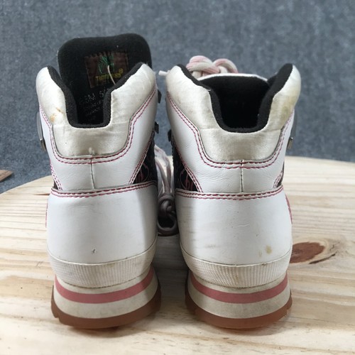 Timberland Boots Womens 8.5 M Euro Hiker Bootie White Leather Lace Up Ankle Top - Picture 9 of 17