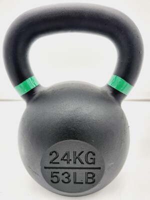 PowerFit Premium Black Kettlebells, 24KG 53LBS