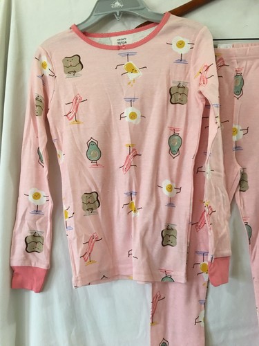 New Carter's Girls Avocado Pajama 2pc Set Snug fit Long Sleeve Pants Pink U pick - Picture 2 of 5