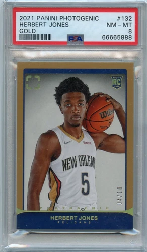 2021 Panini PhotoGenic Basketball Gold Herbert Jones #132 PSA 7.5