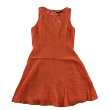 NEW Forever 21 Sleeveless Lace Accents Tank Dress Women's Size M Peach Orange