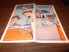 1957 Atlantic New Jersey Vintage Road Map