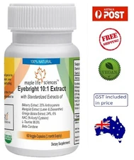 Eyebright with Bilberry, Marigold, Ginkgo, NAC, L-Taurine, Carotene - AU Stock