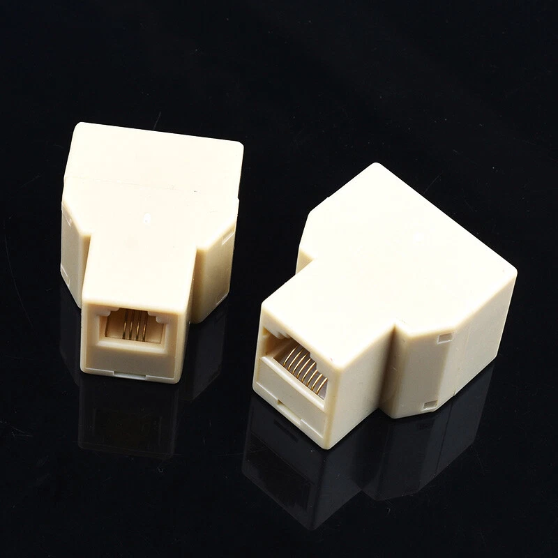 RJ11 RJ45 Plug Adaptor-Connect ADSL DSL Cable to Telephone Phone Socket Coupler - Image 3 of 4