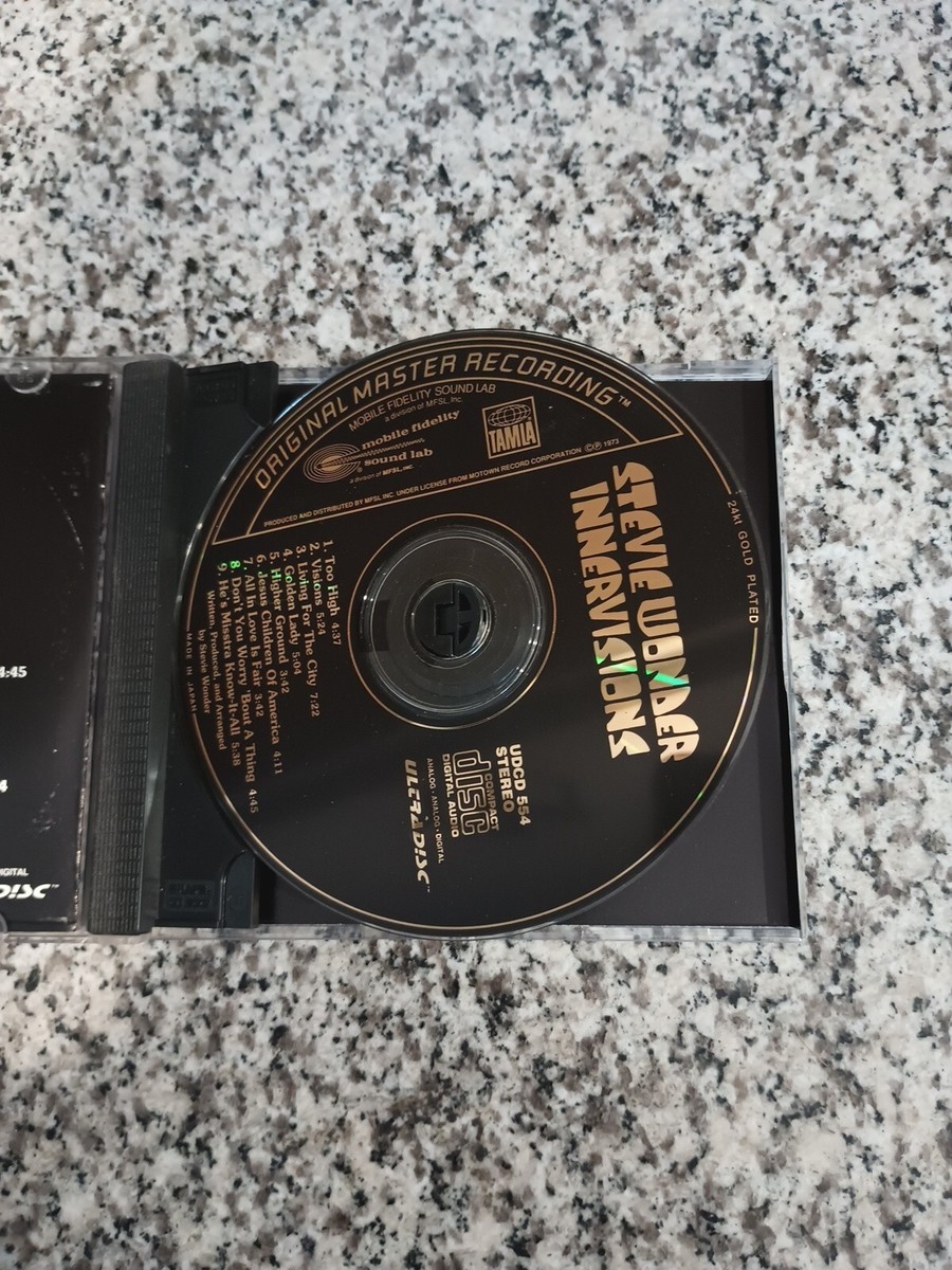 Stevie Wonder Innervisions 1973 CD Disc 24 Kt Gold Plated Stevie Wonder Innervisions 1973 CD Disc 24 Kt Gold Plated