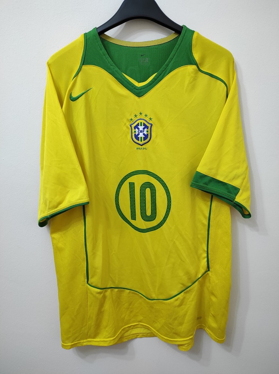 BRAZIL 2004 Ronaldinho 10 camiseta shirt trikot maillot maglia XL