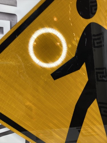 Pedestrians Crossing Traffic Road Wall Decor Novelty Street Metal Aluminum 24 in - Picture 6 of 12