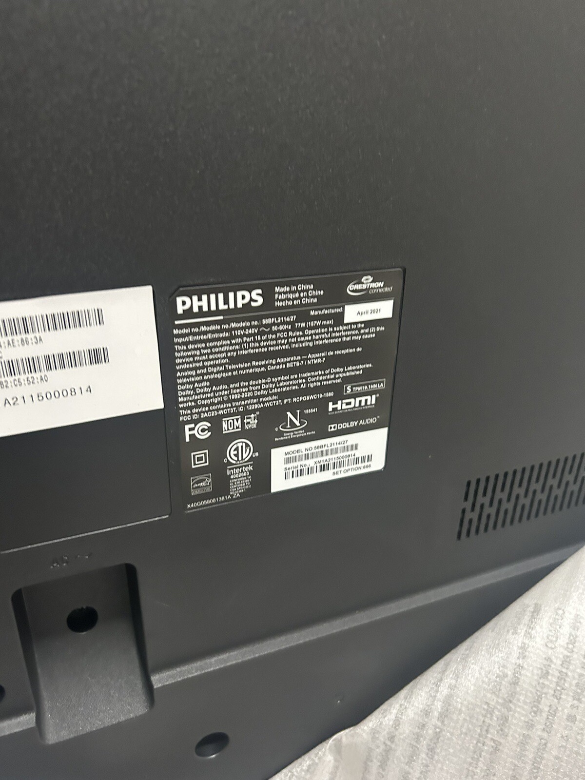 Philips 58" B-Line 58BFL2114, Phillips 4K UHD Digital Signage Display 58BFL2114